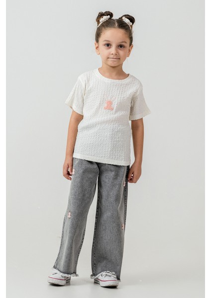 Tavşan Nakışlı Kız Çocuk 3\'lü Takım - 26K 2246 indirimleri