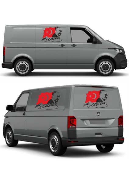 Mustafa Kemal Atatürk Sticker - Türk Bayrağı Sticker - Atatürk Imza Sticker -Gazi Başbuğ Atatürk Silüet ve Türk Bayrağı Sticker 02511 fırsatları