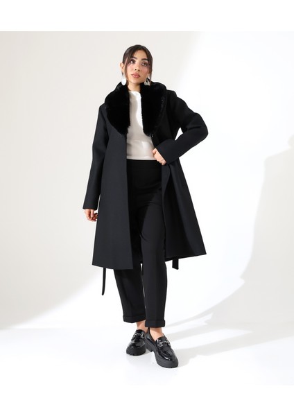 Kadın Şal Yaka Kürk Kısa Kaşe Büyük Beden Kaban fiyatları