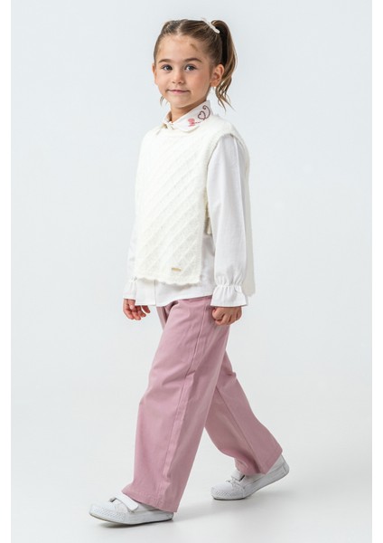 Yakası Kalp Nakışlı Kız Çocuk 3\'lü Takım - 26K 4465 fiyatları