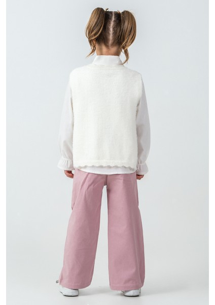 Yakası Kalp Nakışlı Kız Çocuk 3\'lü Takım - 26K 4465 fırsatları