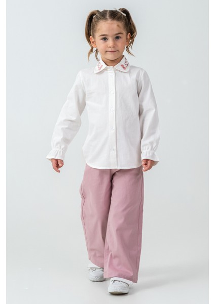 Yakası Kalp Nakışlı Kız Çocuk 3\'lü Takım - 26K 4465 indirimleri