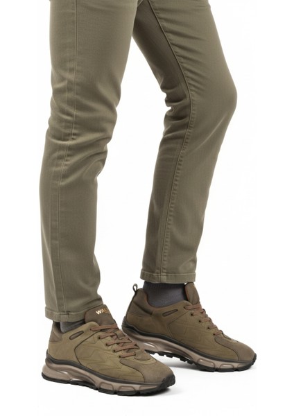 Haki Hakiki Deri Erkek Spor Ayakkabı 2623 M modelleri