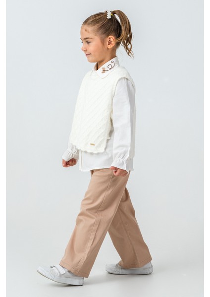 Yakası Kalp Nakışlı Kız Çocuk 3\'lü Takım - 26K 4465 fırsatları