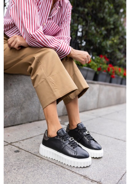 Nigel Kadin Siyah Toka Detay Eva Tabanli Sneaker
