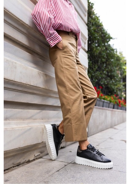 Nigel Kadin Siyah Toka Detay Eva Tabanli Sneaker modelleri