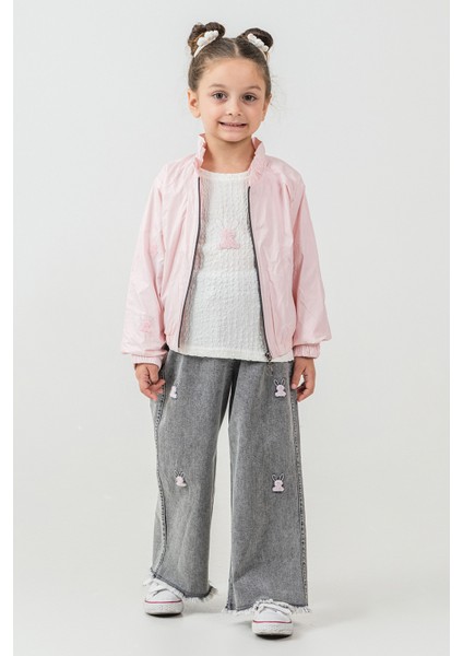 Tavşan Nakışlı Kız Çocuk 3\'lü Takım - 26K 2246