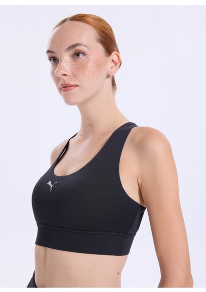 68951901 Traınıng Mid Impact Bra Pu Siyah Sporcu Sütyeni