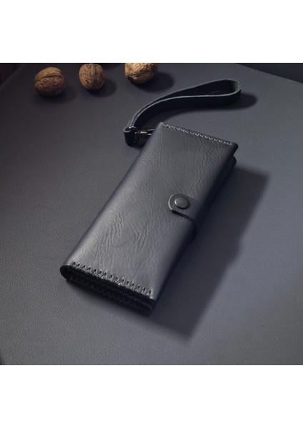 Uzun Cüzdan Bilek Askılı Gerçek Deri El Yapımı Telefon Çantası indirimleri