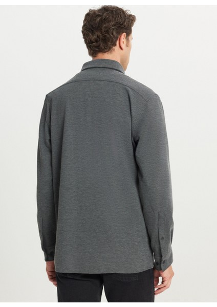 Comfort Fit Klasik Yaka Antrasit Erkek Gömlek ACE020261246_ATR indirimleri