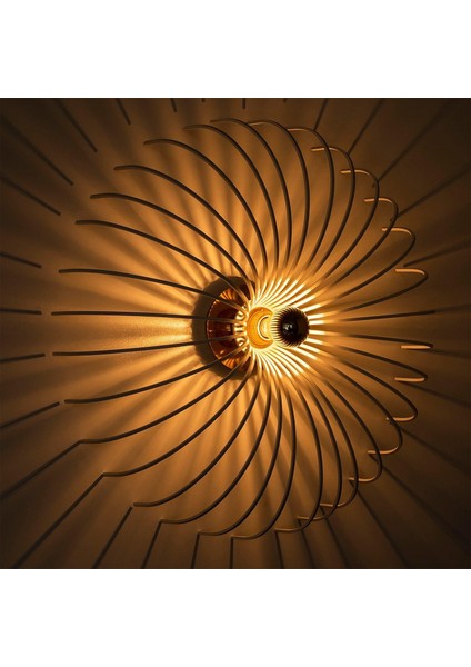 Karsortel Vintage Tel Başlıklı Aplik Beyaz Çap 56CM,RUSTIK Dekoratif Duvar Lambası KARSORTEL-N-644-M fiyatları