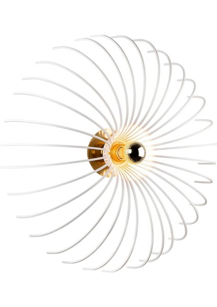 Karsortel Vintage Tel Başlıklı Aplik Beyaz Çap 56CM,RUSTIK Dekoratif Duvar Lambası KARSORTEL-N-644-M modelleri