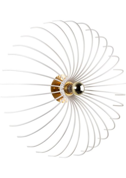 Karsortel Vintage Tel Başlıklı Aplik Beyaz Çap 56CM,RUSTIK Dekoratif Duvar Lambası KARSORTEL-N-644-M fırsatları