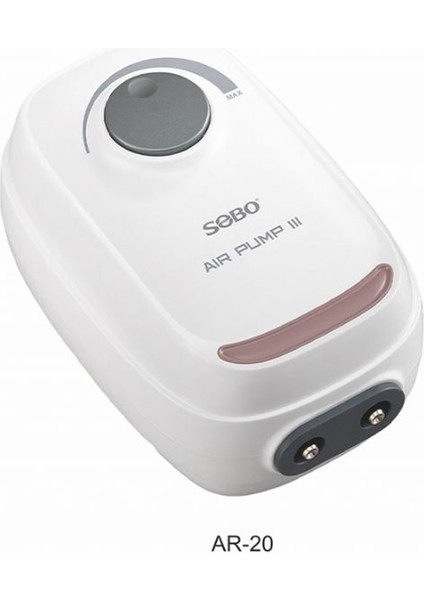 Ar-20 Sessiz Ayarlanabilir Çift Çıkışlı Akvaryum Hava Motoru 2*3.5 L/min 4W