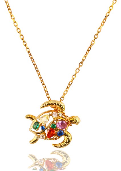 Kaplumbağ Gümüş Kolye MS3169, 925 Ayar Gümüş, Ithal Ürün modelleri