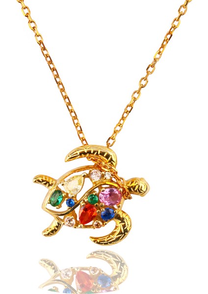 Kaplumbağ Gümüş Kolye MS3169, 925 Ayar Gümüş, Ithal Ürün indirimleri