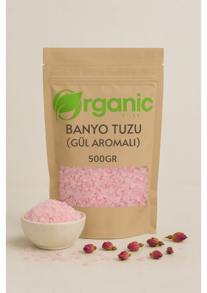 Doğal Gül Aromalı Banyo Tuzu 500GR | Ayak Bakım Tuzu | Rahatlatıcı & Yenileyici