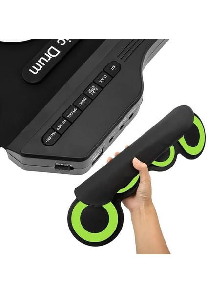 G3002R 7 Ped Gökkuşağı Renkli Elektronik Roll Up Davul Kiti indirimleri