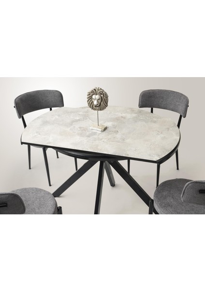 Nova Alfa Yuvarlak Açılır Mdf Mutfak Masa Sandalye Takımı 70X120 fırsatları