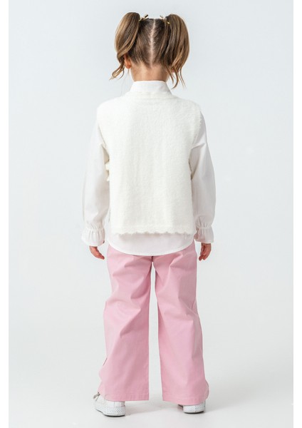 Yakası Kalp Nakışlı Kız Çocuk 3\'lü Takım - 26K 4465 fırsatları