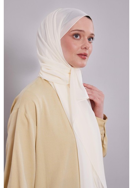 Ekru Lux Şifon Şal