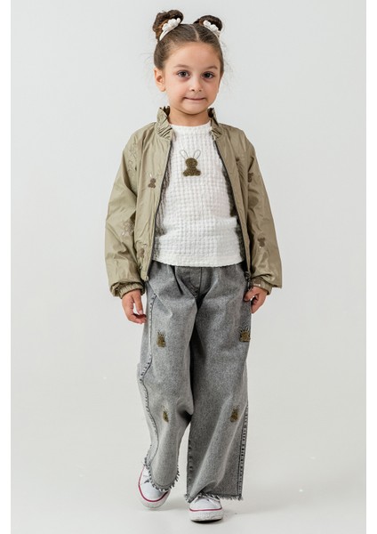 Tavşan Nakışlı Kız Çocuk 3\'lü Takım - 26K 2246 modelleri
