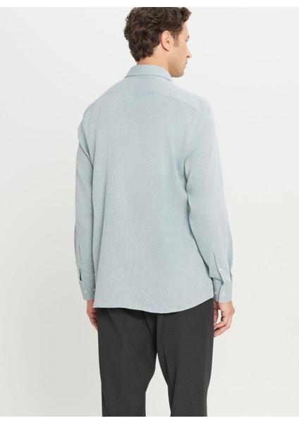 Tailored Fit Klasik Yaka Koyu Yeşil Erkek Gömlek ACE020261603_KYL indirimleri