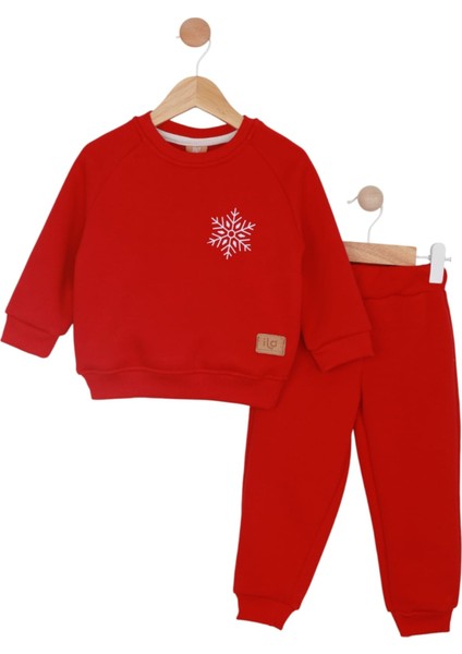 Kız Bebek Kız Çocuk Erkek Bebek Erkek Çocuk 2/5 Yaş Kar Tanesi Baskılı Yılbaşı 2'li Alt Üst Takım fırsatları