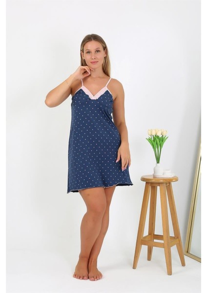 Kadın Büyük Beden Ip Askılı Gecelik NS98514