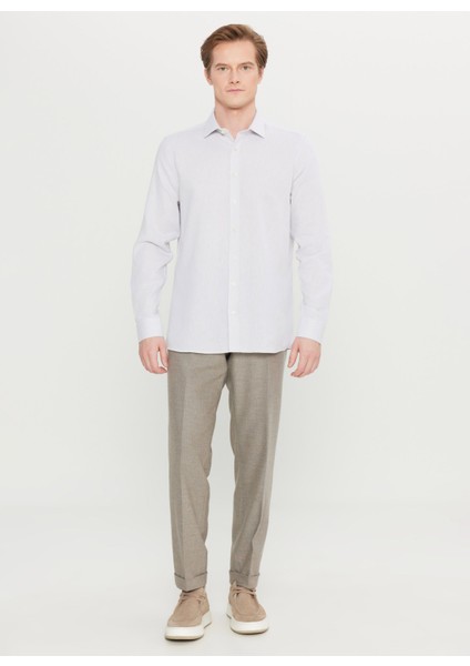 Tailored Fit Klasik Yaka Gri Erkek Gömlek ACE020261603_GRI fiyatları