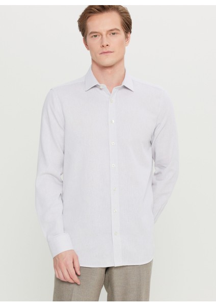 Tailored Fit Klasik Yaka Gri Erkek Gömlek ACE020261603_GRI modelleri