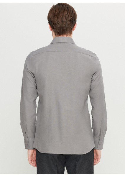 Tailored Fit Italyan Yaka Gri Erkek Gömlek ACE020261606_GRI indirimleri