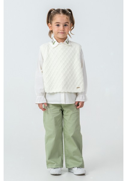 Yakası Kalp Nakışlı Kız Çocuk 3\'lü Takım - 26K 4465 fiyatları