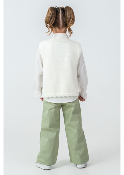 Yakası Kalp Nakışlı Kız Çocuk 3\'lü Takım - 26K 4465 indirimleri