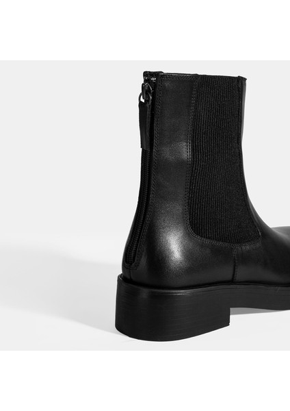 Kadın Siyah Lastikli Deri Chelsea Bot fırsatları