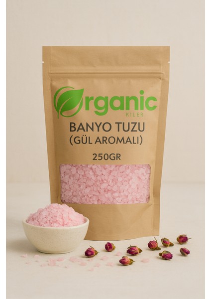 Doğal Gül Aromalı Banyo Tuzu 250GR | Ayak Bakım Tuzu | Rahatlatıcı & Yenileyici