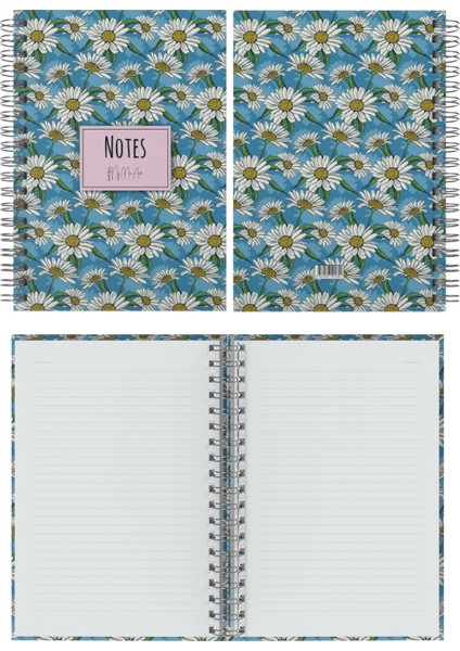 Daisy-Mini Sert Kapak Spiralli Defter, 12X17 cm fiyatları