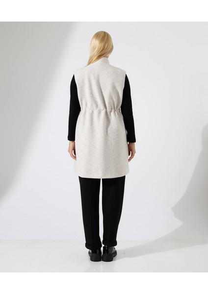 Kadın Fermuar Kapama Mütevazı Büyük Beden Yelek