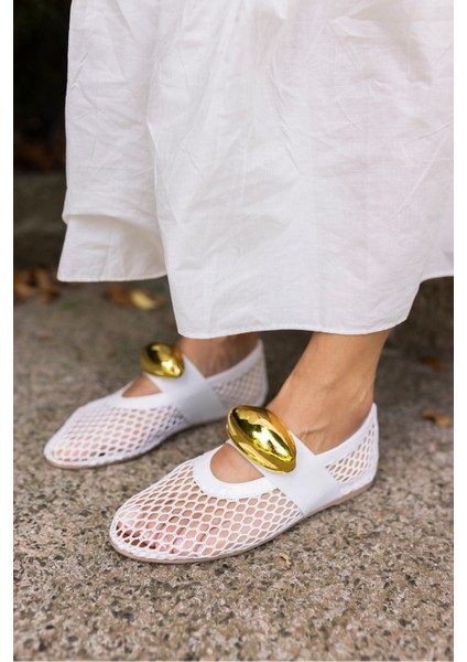 Musiala Kadın Siyah File Gold Detay Ithal Aksesuar Babet fırsatları