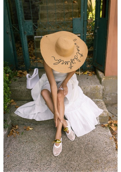 Musiala Kadın Siyah File Gold Detay Ithal Aksesuar Babet