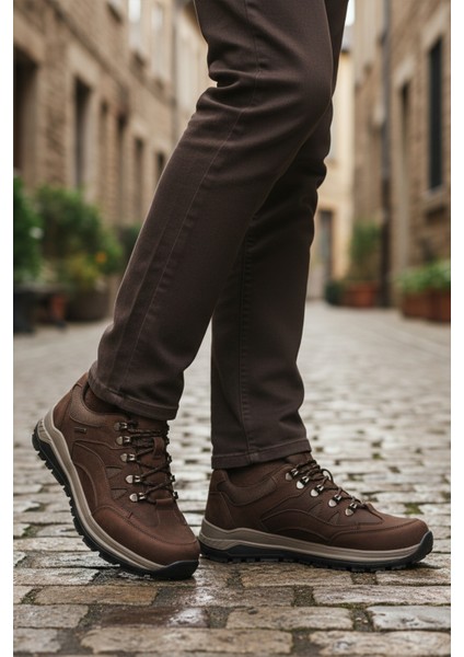 Kahve Hakiki Deri Erkek Outdoor Ayakkabı 2341 M