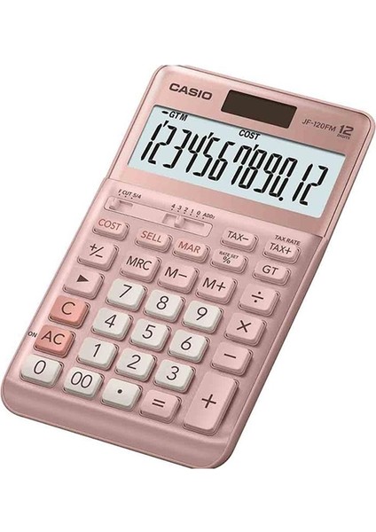 Casio JF-120FM-PK Pembe 12 Hane Masa Üstü Hesap Makinesi