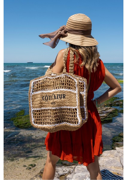 Cote Kadin Nude Siyah Hasır Plaj-Gunluk Çanta fırsatları