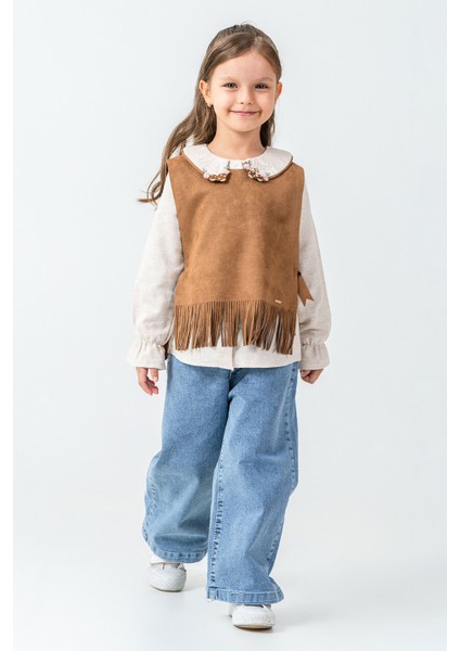 Yakası Tavşan Nakışlı Kız Çocuk 3\'lü Takım - 26K 4473