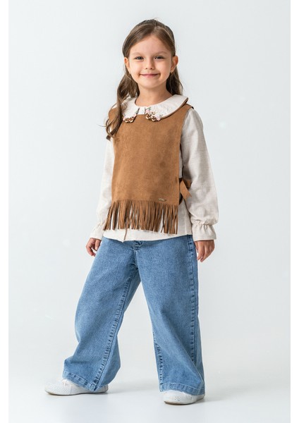 Yakası Tavşan Nakışlı Kız Çocuk 3\'lü Takım - 26K 4473 modelleri