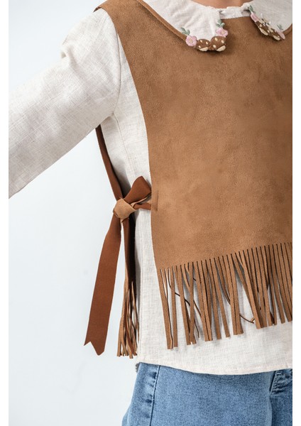 Yakası Tavşan Nakışlı Kız Çocuk 3\'lü Takım - 26K 4473