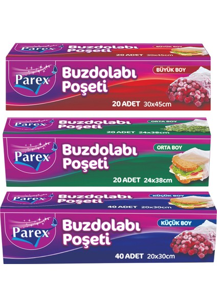 Buzdolabı Poşeti Üç Boy 9 Paket Set fiyatları
