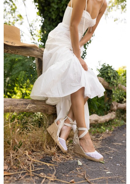 Tomi Kadın Altin File Detayli Espadril Sandalet