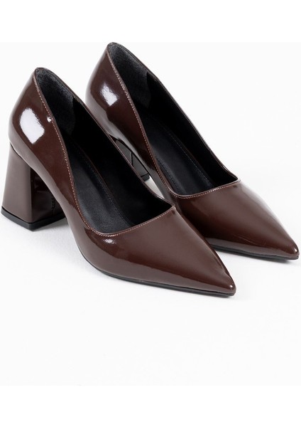 Modaserdem Valeria Acı Kahve Rugan Kadın Topuklu Ayakkabı fiyatları