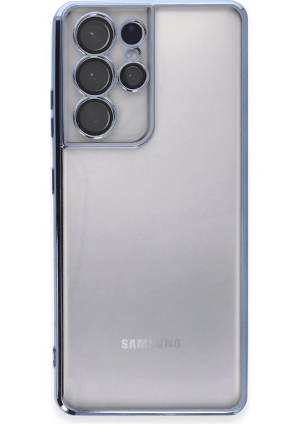 Nrtmsa Newface Samsung Galaxy S21 Ultra Kılıf Razer Lensli Silikon - Açık Mavi fiyatları